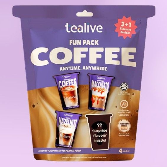(Loose pack) Tealive Coffee Fun Pack 24 Pack x 4 Sachets x 25g