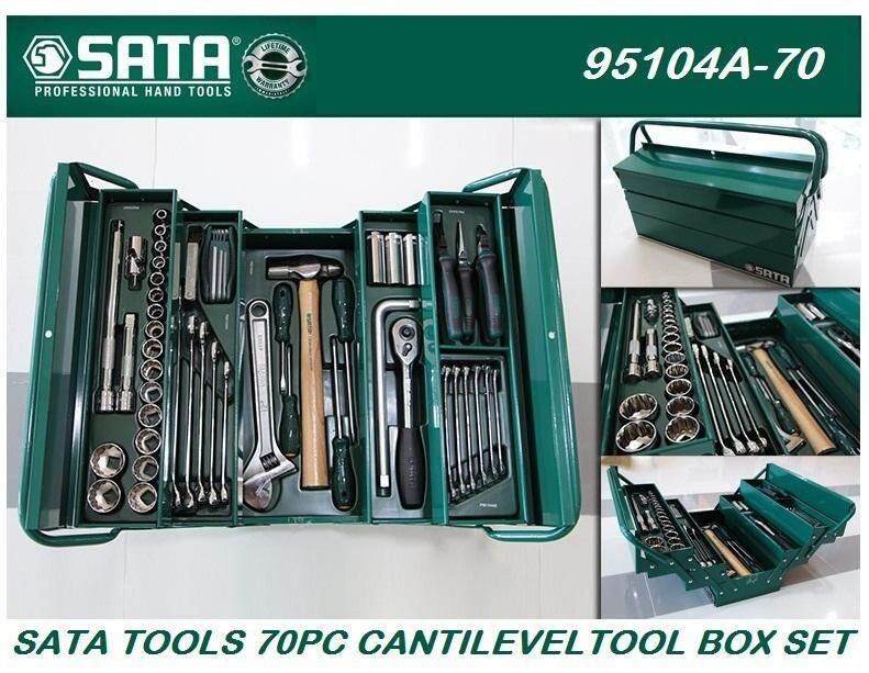 Sata 05104A-70pcs Mechanic 5-Tray Cantilever Tool Box Set