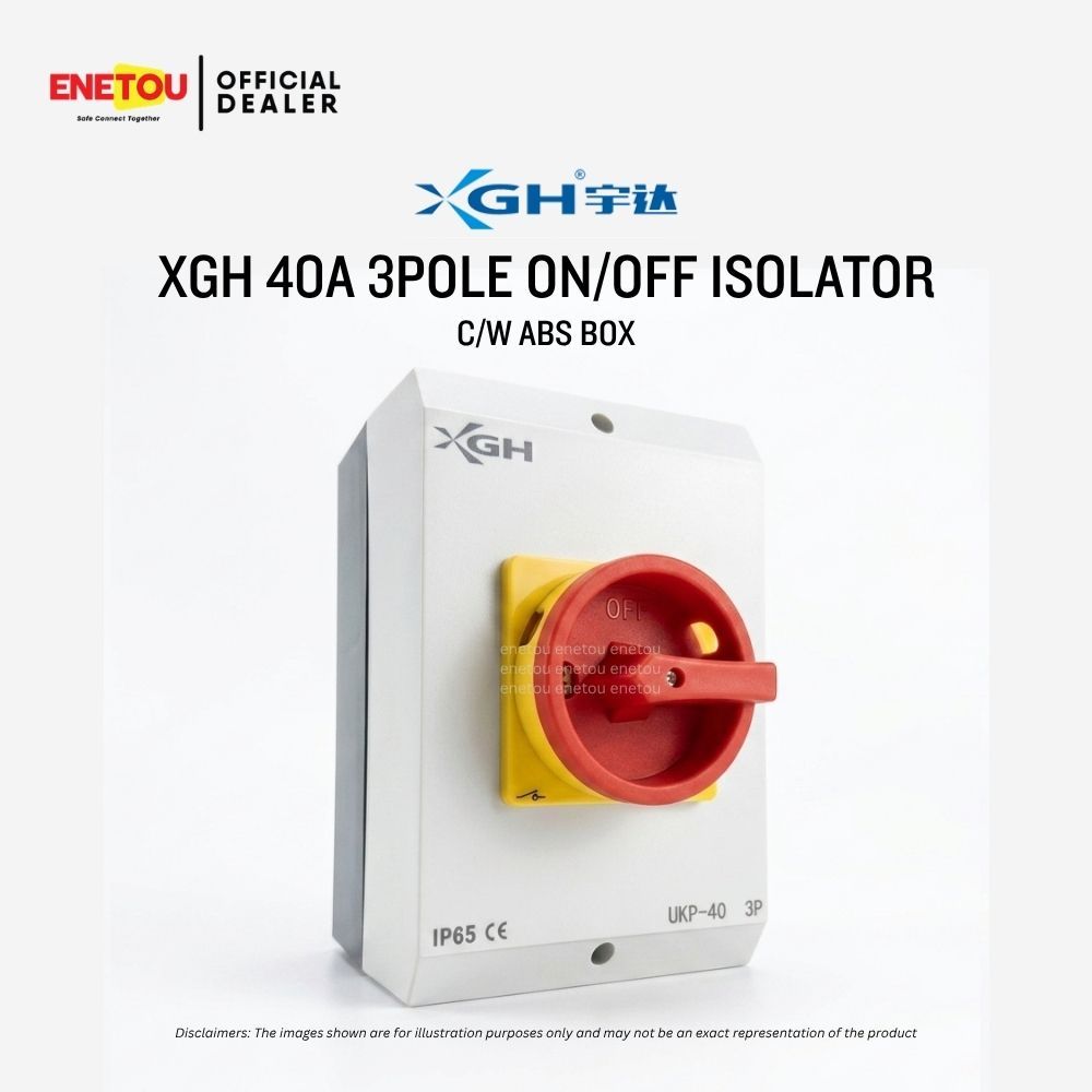 XGH 40A 3POLE ON/OFF ISOLATOR C/W ABS BOX