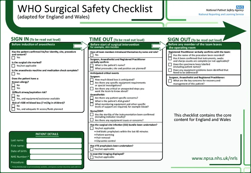 QP SURGICAL SAFETY CHECKLIST