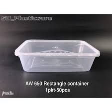 Microwave Food Container With Lid Tupperware 650ML -AW 650 (50PCS+/-)