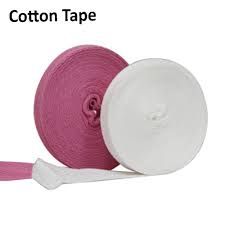 WHITE / PINK COTTON TAPE