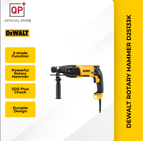 DEWALT ROTARY HAMMER CHIPPING HAMMER DRILLING HAMMER D25133K-XD l PENYEMBUK PUTAR | 旋转锤-D25133K