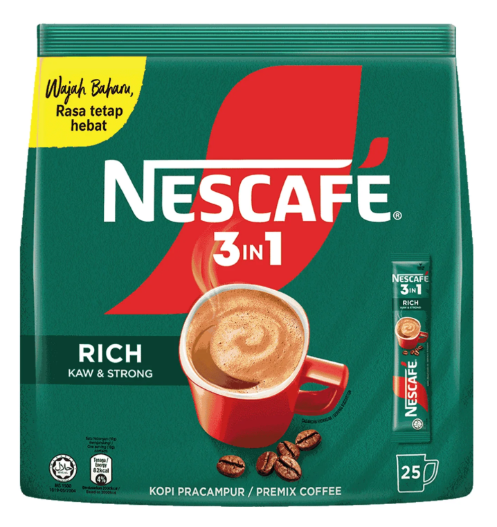 NESTLE NESCAFE 3 IN 1 RICH INSTANT COFFEE 18G X 25