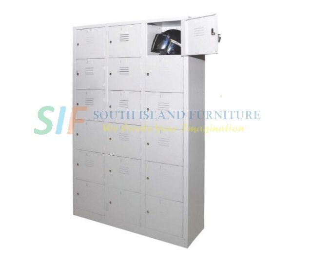 STEEL MULTIPLE LOCKER 18 COMPARTMENT ( 1143W x 381D x 1828H mm)