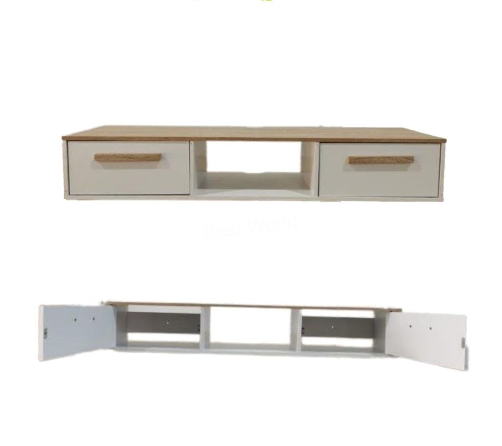 EBONY 120CM / 150CM TV Cabinet (Wall Mounted) - TV 8037 - WHITE
