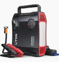 UTRAI Jump Starter 12V 24000mAh Car Jumper Power Bank Peak Current 2000A 4 in1