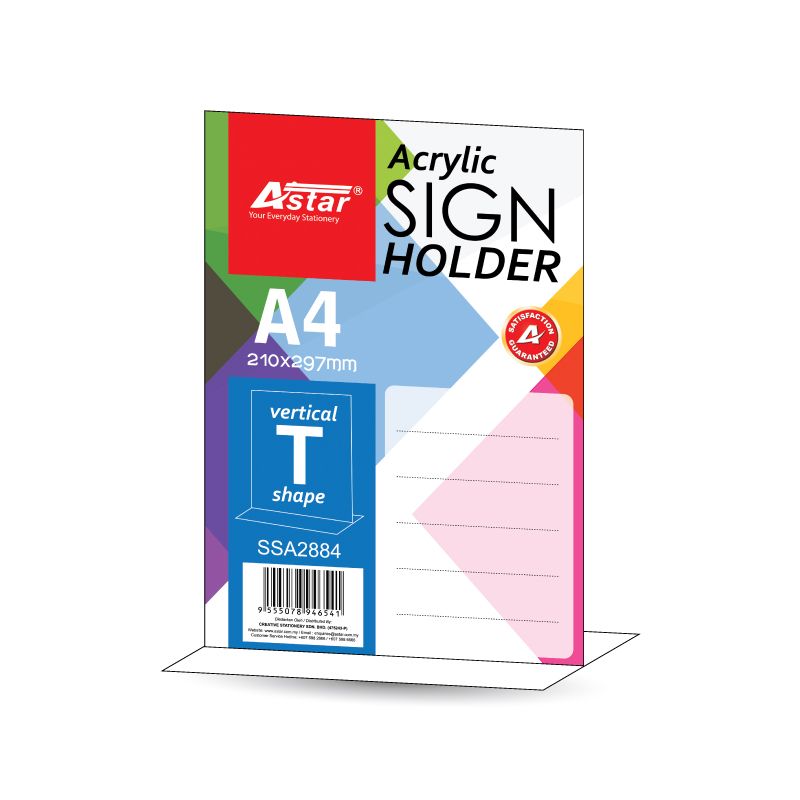 SSA2884 ASTAR ACRYLIC SIGN HOLDER