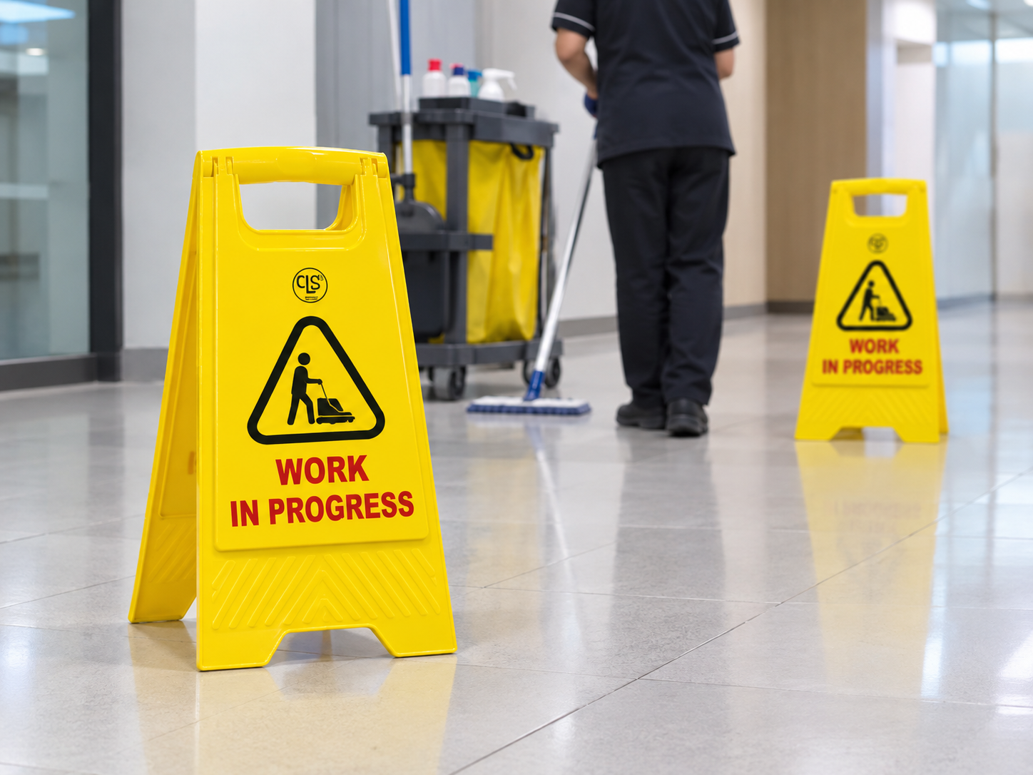 CLS Classic A-Standing Foldable Caution Sign Board Stand Work In Progress
