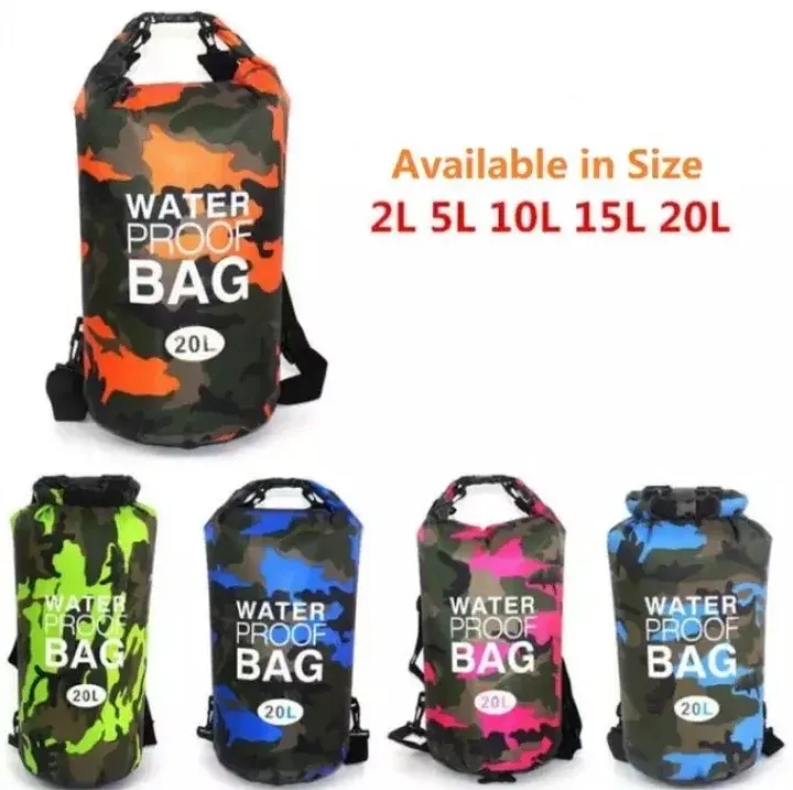 OCHA Eco Sport Military Camo 2L / 5L / 10L /15L / 20L Dry Bag Waterproof Diving - Price included transport charge