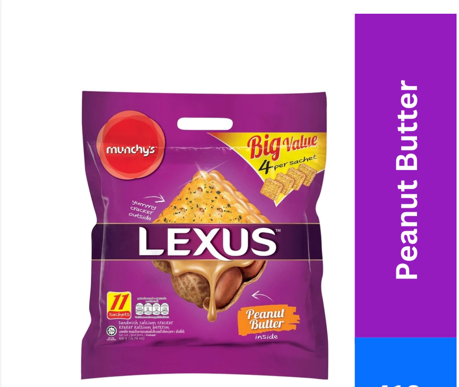 Munchy's Lexus Sandwich Biscuit - Peanut Butter Cream (418g)