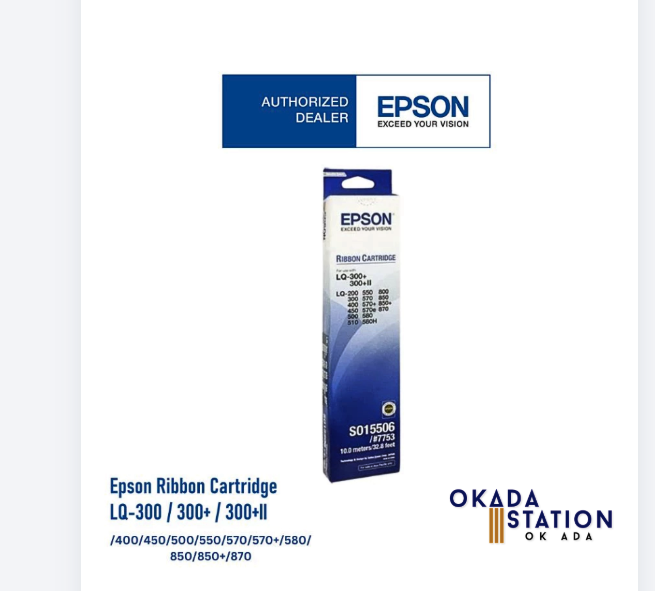 Epson LQ-300 Ink Ribbon LQ-300/ LQ300 / 300+ll/400/450/500/550/570/570+/580/ 850/850+/870