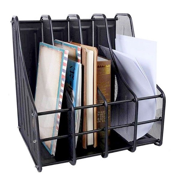 3 Tray Folder Magazine Folder Desk Organizer Level Arch full Metal Folder Office Folder Home Library