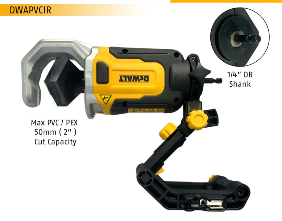 DEWALT DWAPVCIR PVC PIPE CUTTER, IMPACT CONNECT