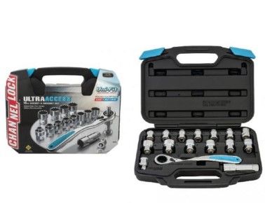 CHANNELLOCK 3/8″ DR UNI-FIT, PASS THRU SOCKET SET – 39100