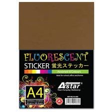 Astar Fluorescent Sticker Light Brown 50 pieces