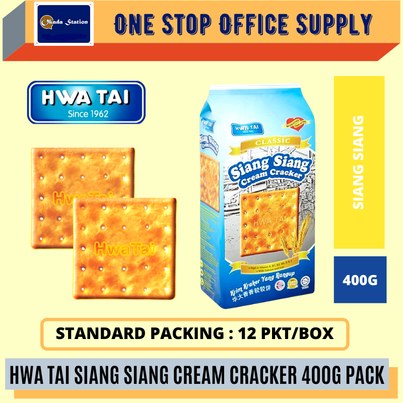 HWA TAI SIANG SIANG CREAM CRACKER (400gms) /Hwa Tai /Cracker /Cream Crackers /Siang Siang /Biscuit /400gms /Hwa Tai Siang Siang Cream Crackers