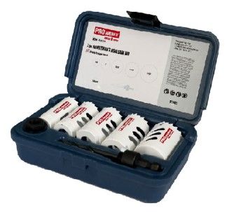 PROJOBBER M42 FLEEM GROUND TOOTH BI-METAL HOLE SAW SET (7 PC HANDYMAN’S KIT)