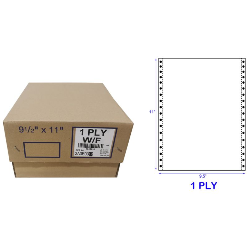 SONOFORM 9.5? X 11? A4 1 PLY WOODFREE BLANK COMPUTER FORM (2000 FANS) (60GSM)