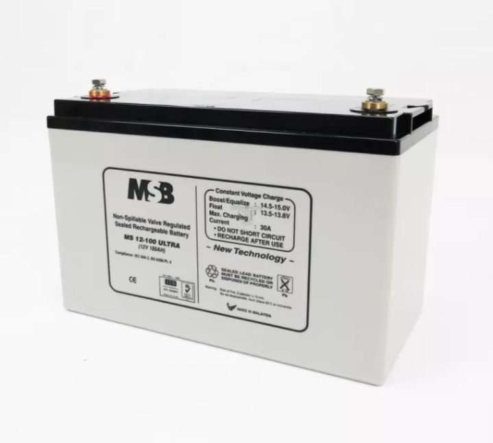 MSB MS12-100 Ultra 12V 100AH OCHA MSB MS12-100 Ultra 12V 100AH Rechargeable Seal lead battt non-Spillable Valve Regulated Sealed - FREE DELIVERY SEMENANJUNG ONLY