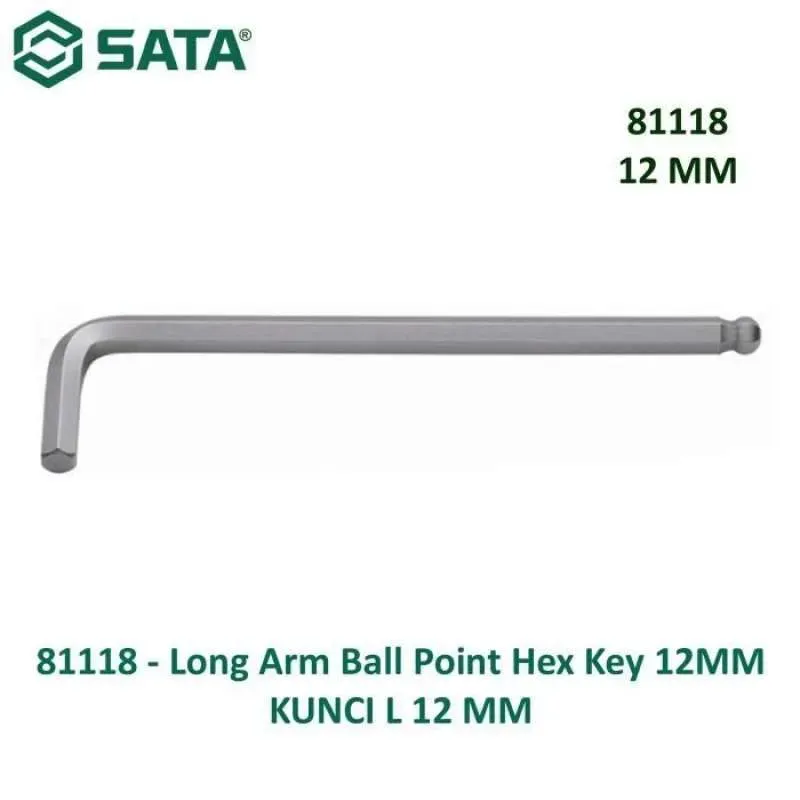 Sata LONG ARM BALL POINT HEX KEY 12MM