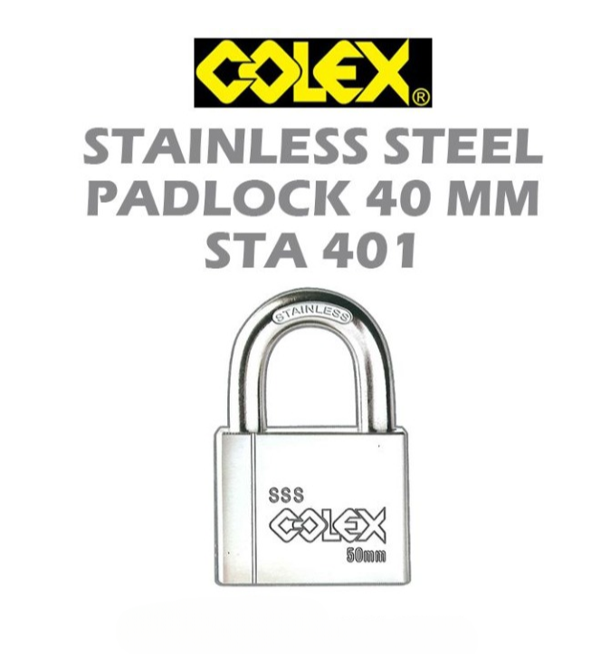 COLEX STAINLESS STEEL PADLOCK 40MM / STA401