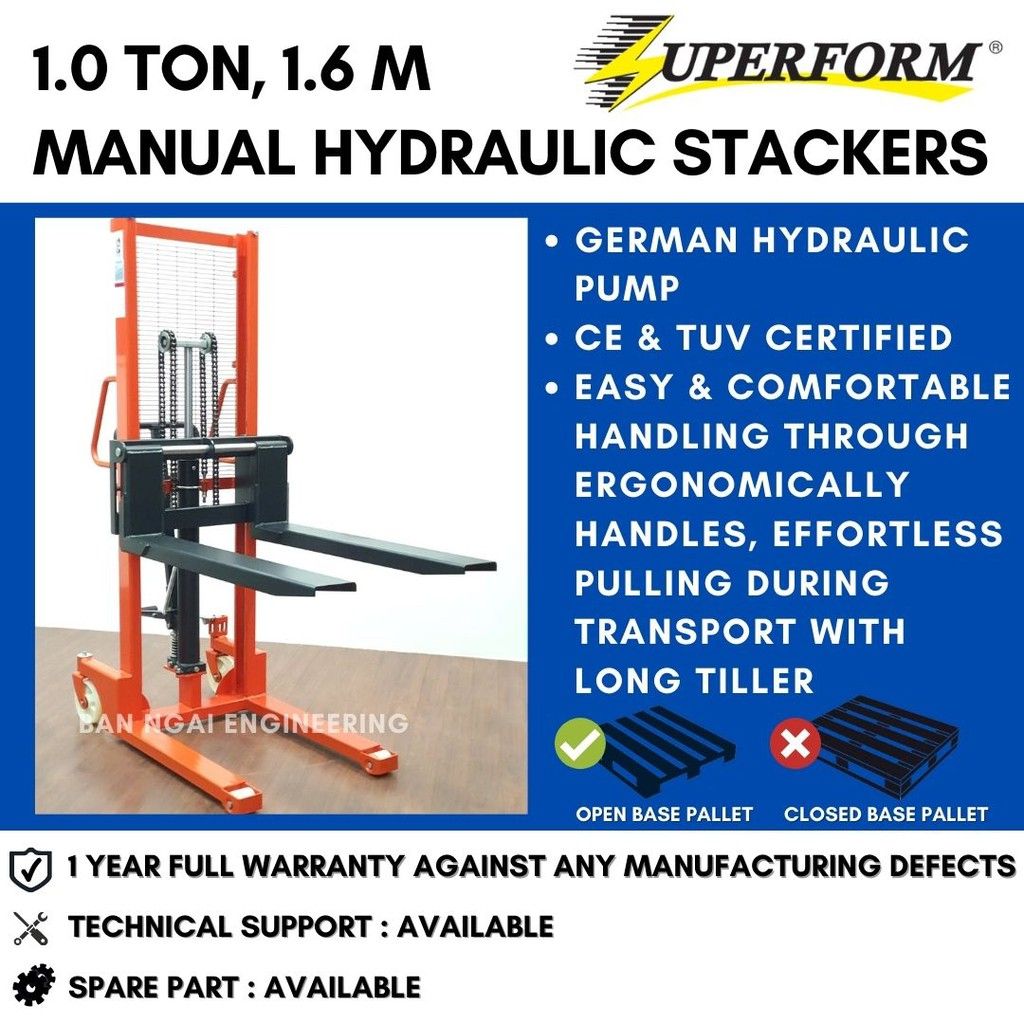 SUPERFORM *SUPERFORM Hydraulic Manual Stacker 1ton