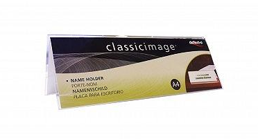DEFLECTO NAME HOLDER A4 V SHAPE LANDSCAPE - DD48601 298 x 110
