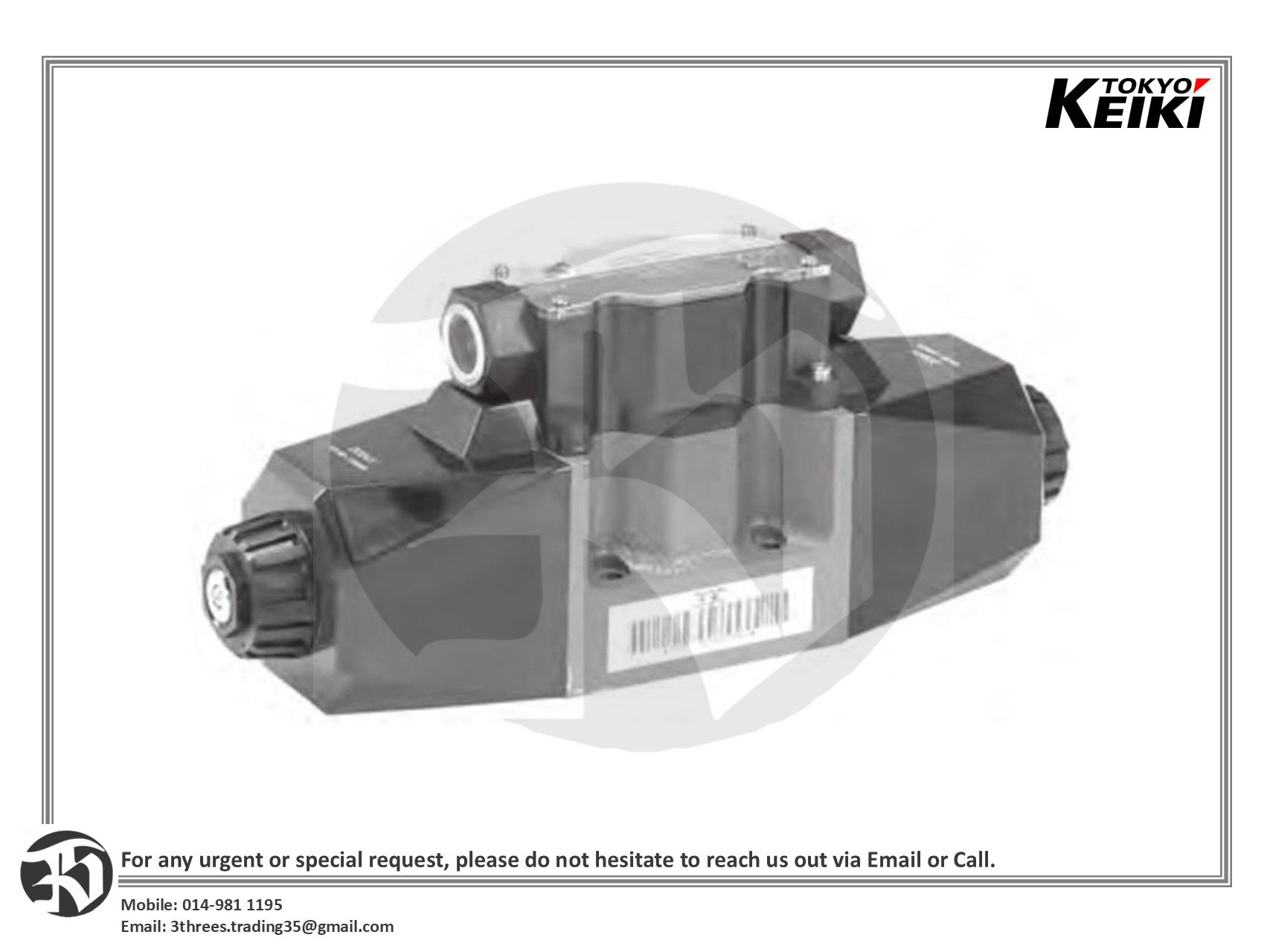Tokyo Keiki Directional Control Valve / Hydraulic Valve DG4V5-2N-MPL-T6-40