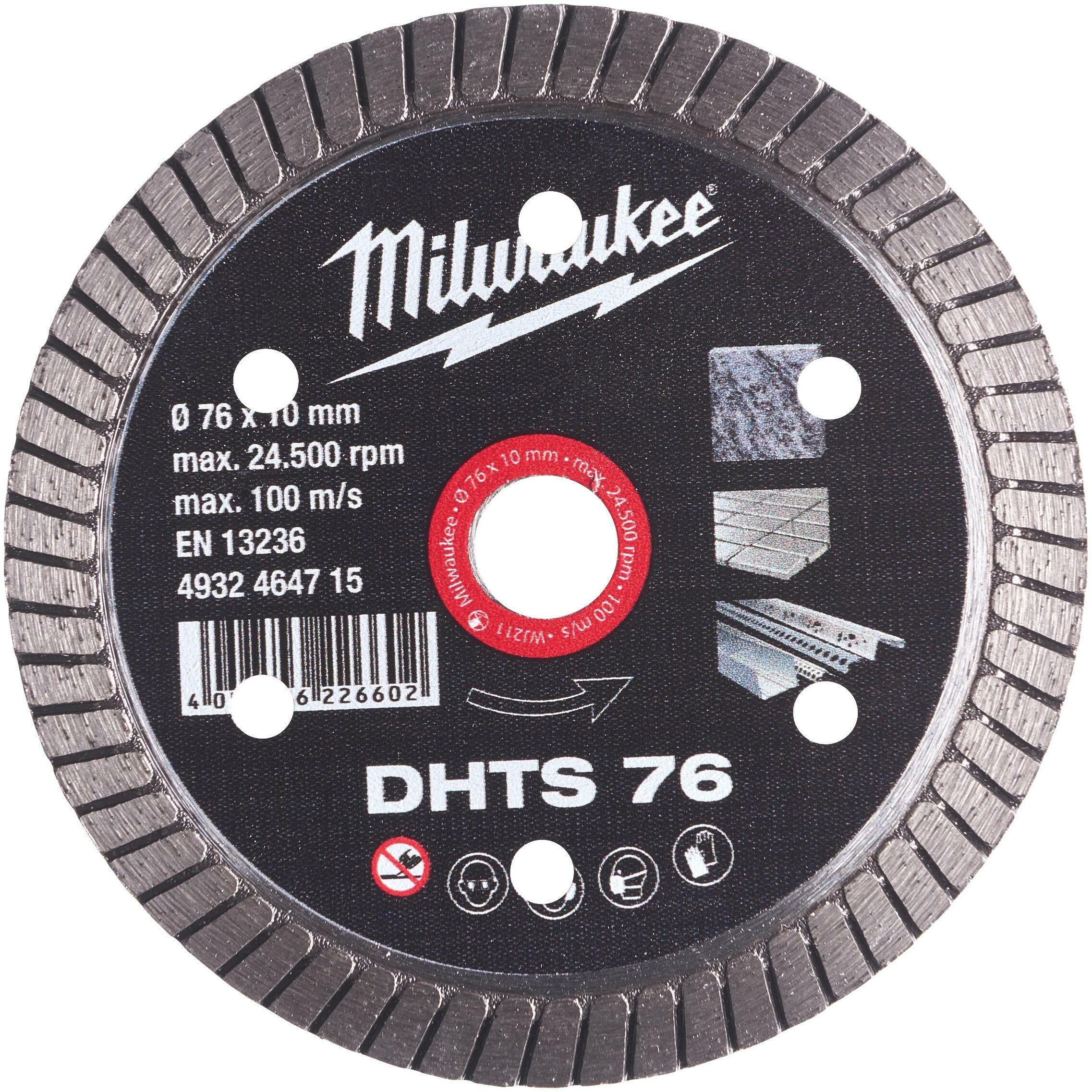 MILWAUKEE 3" (76mm x 10mm) Diamond Tile Blade (For M12 FCOT)