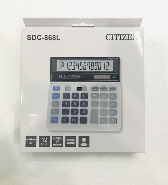 CITIZEN 12 DIGI DESKTOP CALCULATOR - SDC-868L
