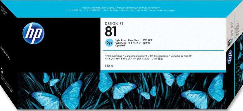 Genuine Malaysia HP Warranty - HP 81 Light Cyan Dye Printhead and Cleaner