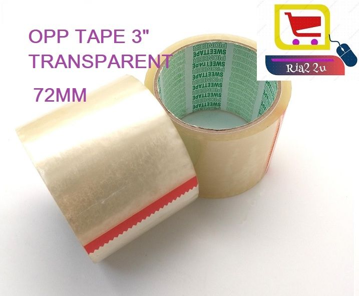 OPP TAPE 3" 72mm / PACKING TAPE / CARTON TAPE ( TRANSPARENT ) 3" RTSB