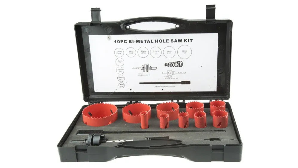 BI-METAL HOLE SAW SET, DRILL HOLE