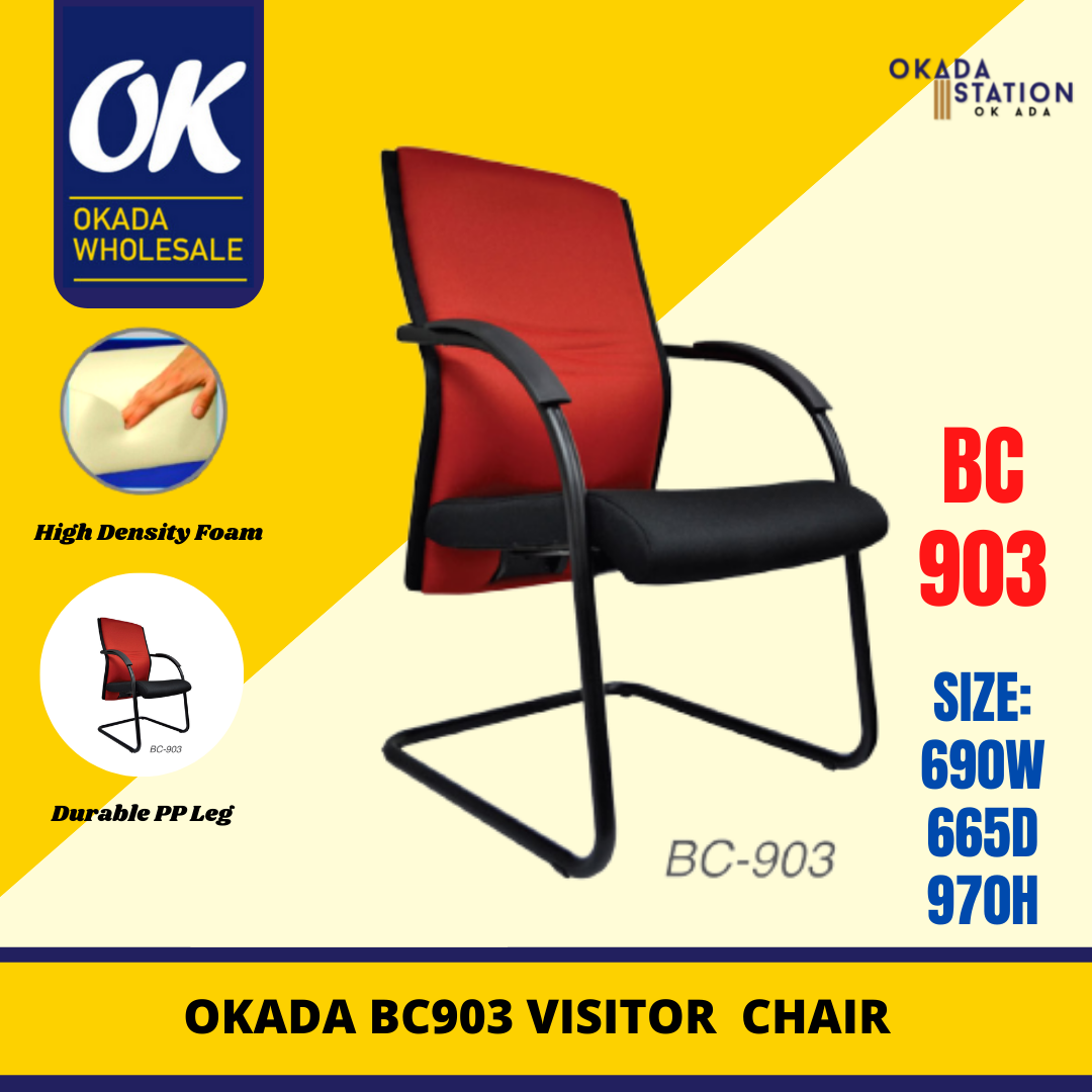 Venus BC-903 ERGONOMIC VISITOR CHAIR - PU LEATHER / VISITOR CHAIR / ERGONOMIC OFFICE CHAIR / PU LEATHER CHAIR / OFFICE CHAIR / ERGONOMIC CHAIR / BC-903 / CHAIR