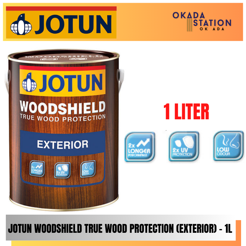 Jotun Paint / 1L / 1 LITER / Exterior Paint / Woodshield True Wood Protection / EXTERIOR / Oil Based Paint / Shellac / Wood Paint / Cat Luaran / Cat Minyak / Cat / Syelek