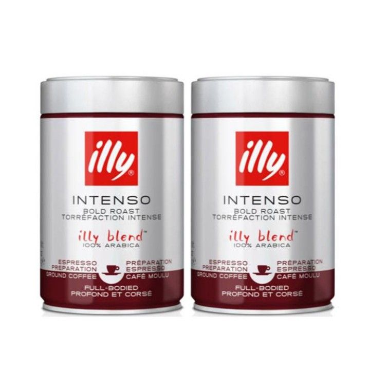 illy Whole Bean Classico -Medium Roast / Intenso – Dark Roast (250g) [4 CANS]