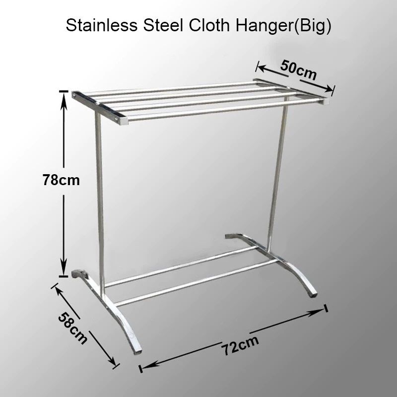 Stainless Steel Towel Hanger/ Towel Rack/ Clothes Drying Rack/ Clothes Hanger/ Rak Penyidai Baju Tuala (big)