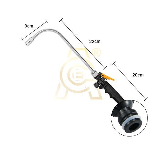 High Pressure Water Sprayer's Nozzle & Handle (Aircond Cleaning Tools) 42cm L angle