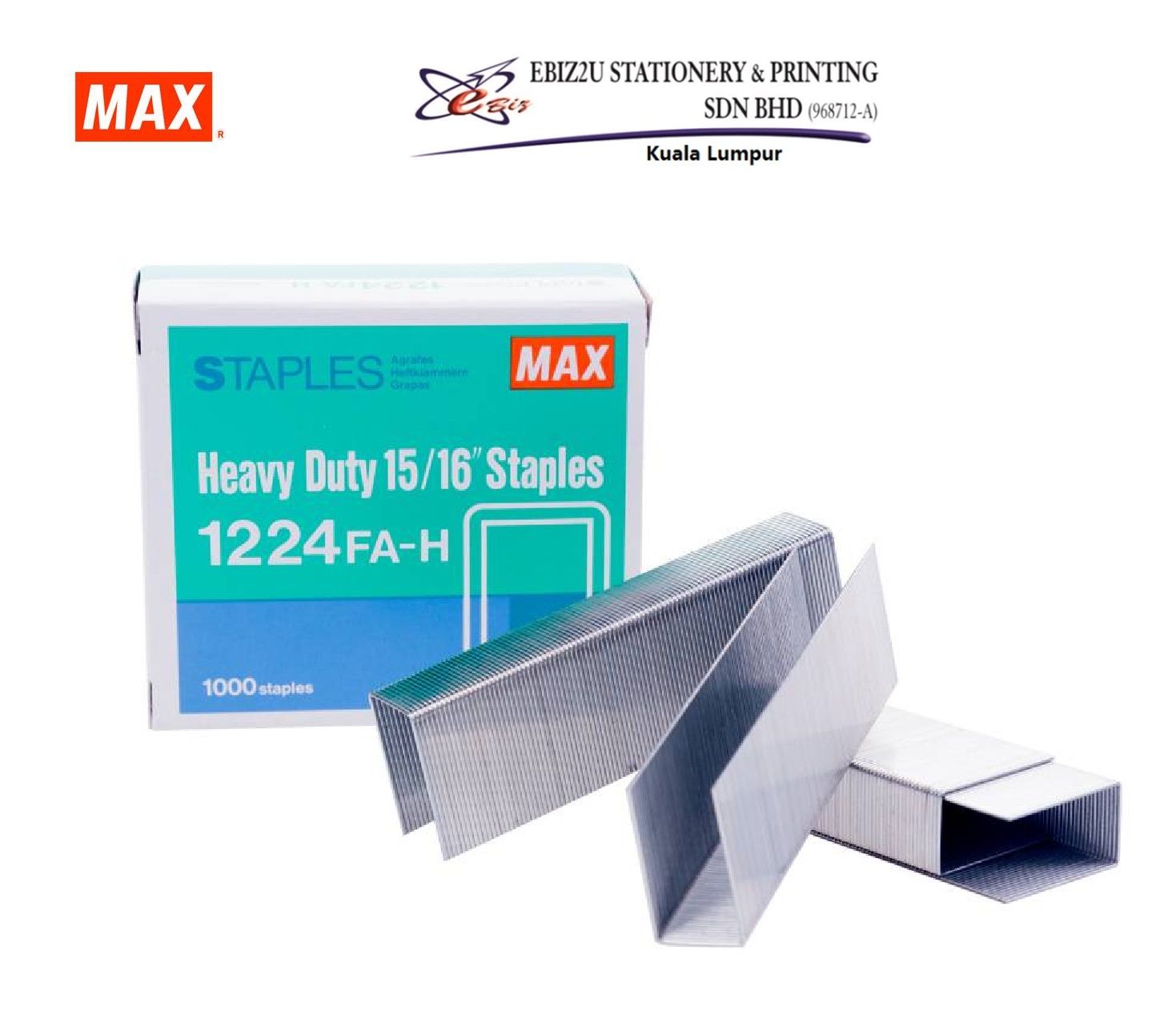MAX 1224FA-H Staples (Stapler Bullet) 1000 PCS