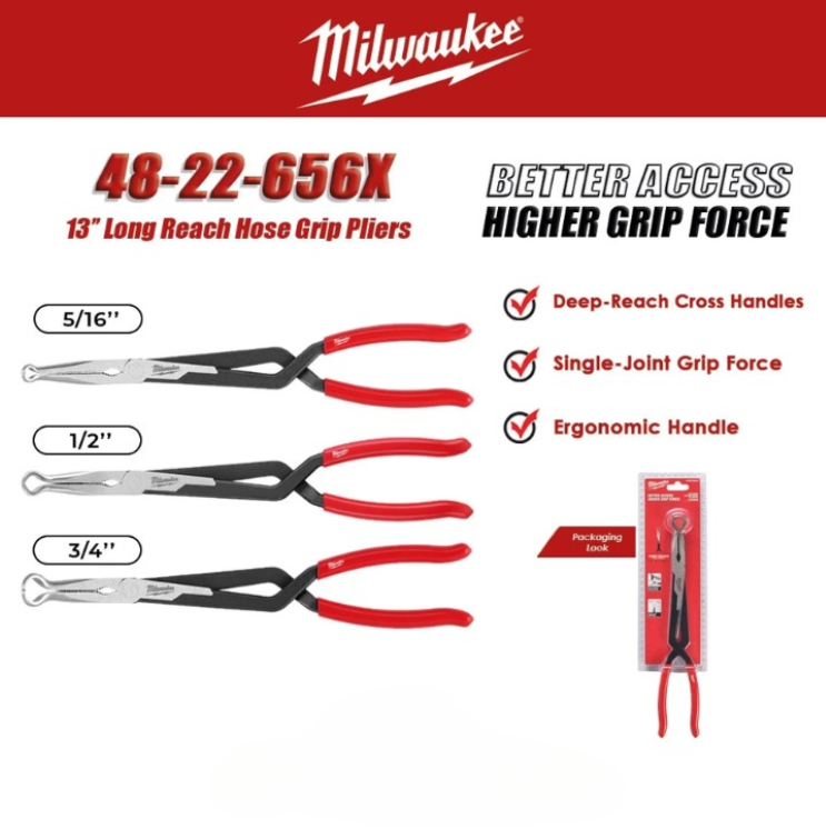 MILWAUKEE 48-22-6560/48-22-6561/48-22-6562 LONG REACH HOSE GRIP PLIERS