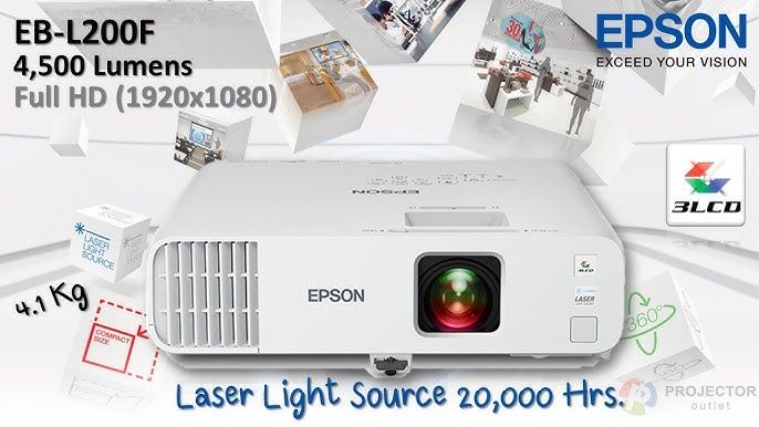 Epson EB-L200F Full HD Standard-Throw Laser Projector with Built-in Wireless