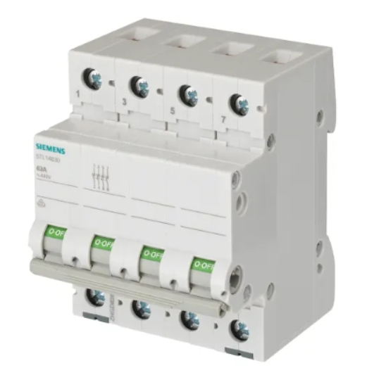 Siemens 5TL1432-0 4P Pole Isolator Switch - 32A Maximum Current