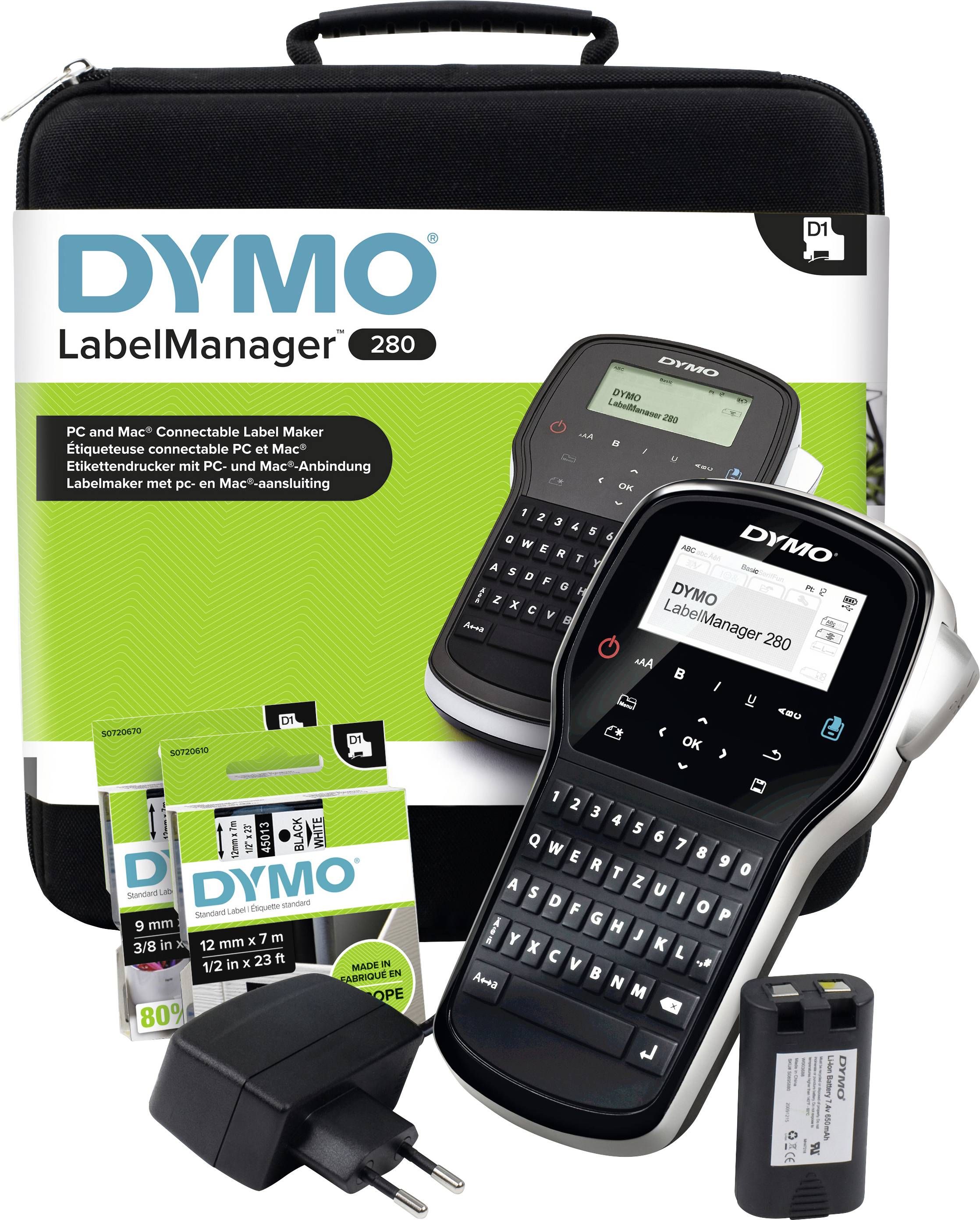 DYMO LabelManager 280™ *Dymo LabelManager 280 Handheld Label Printer With QWERTY (UK) Keyboard, UK Plug