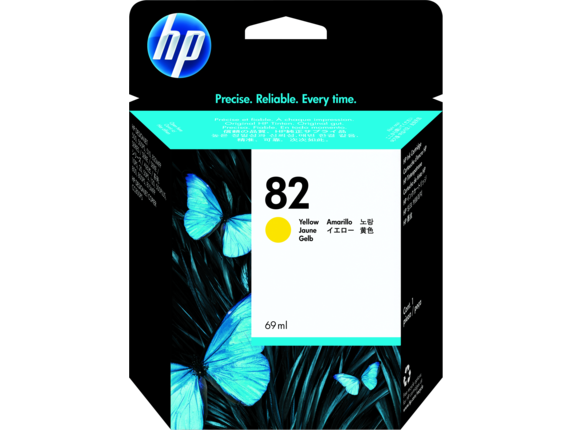 Genuine Malaysia HP Warranty - HP 82 Yellow Ink Cartridge