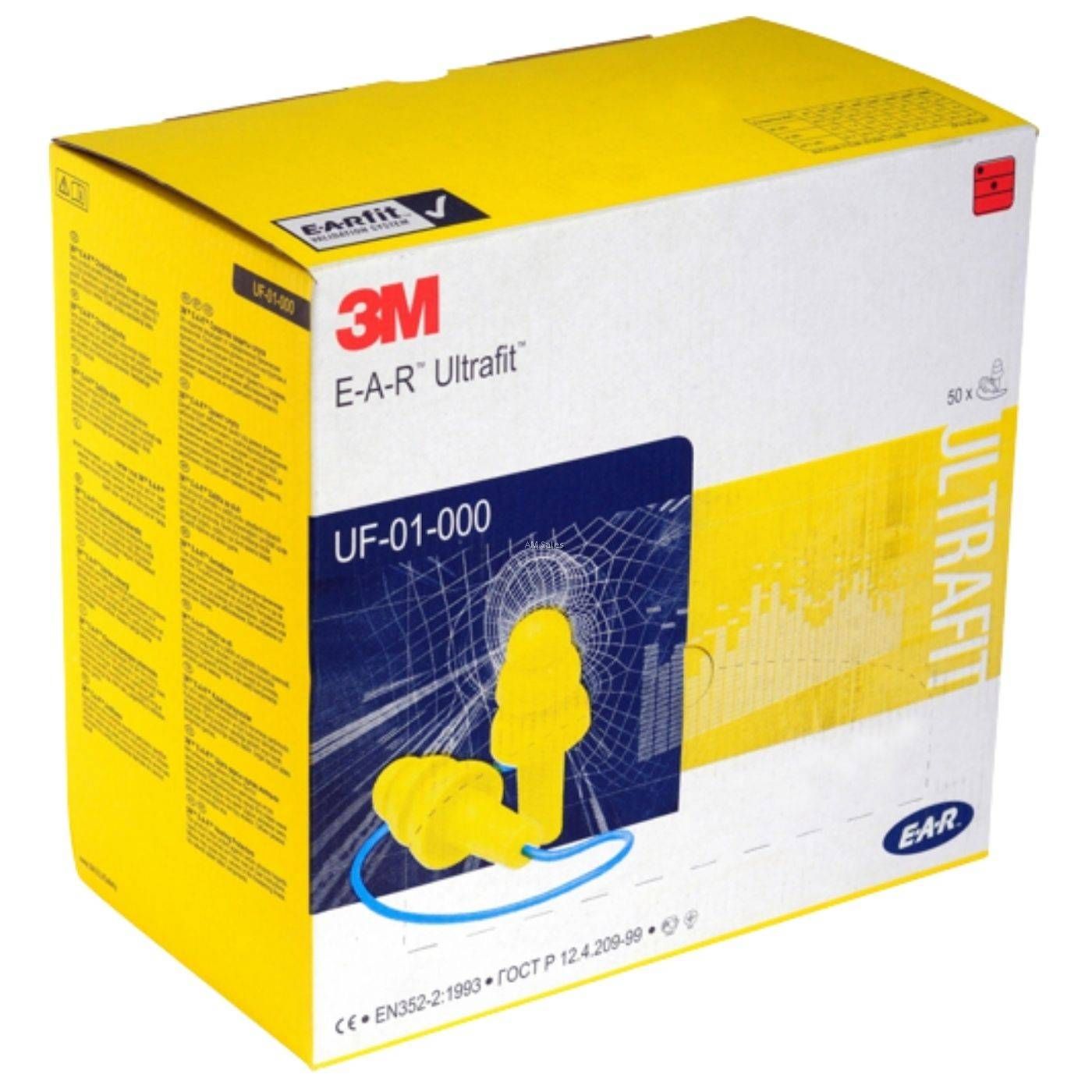 3M UF-01-000 CE Ultrafit Reusable Earplug, SNR: 29dB