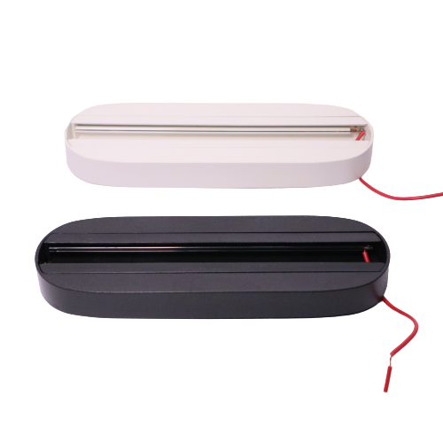 AURORE 19CM SURFACE TRACK LIGHT HOLDER - BLACK | WHITE