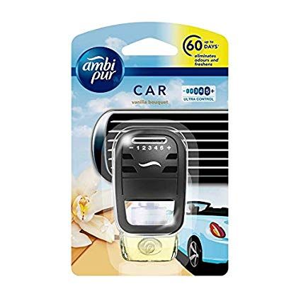 Ambi Pur Car Air Freshener Starter Kit Vanilla Bouquet 7.5ml