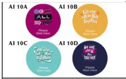 FLOOR STICKERS (WE ARE ALL IN THIS TOGETHER) (PLEASE WAIT HERE)