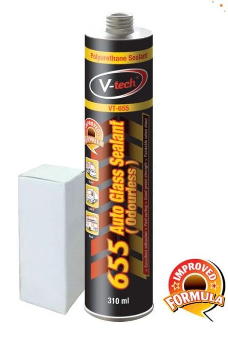 V-Tech VT-655 300gm Auto Glass Sealant (Black) 汽车玻璃密封胶(黑色)